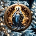 thumbnail image 3 of SRUILUO Nativity Scene Christmas Ornaments Easter Scene Ornaments Christmas Acrylic 3D Hanging Ornament Pendant for Xmas Tree Birth of Jesus Christian Decor Religious Gift for Kids, Friends, Loves, 3 of 6