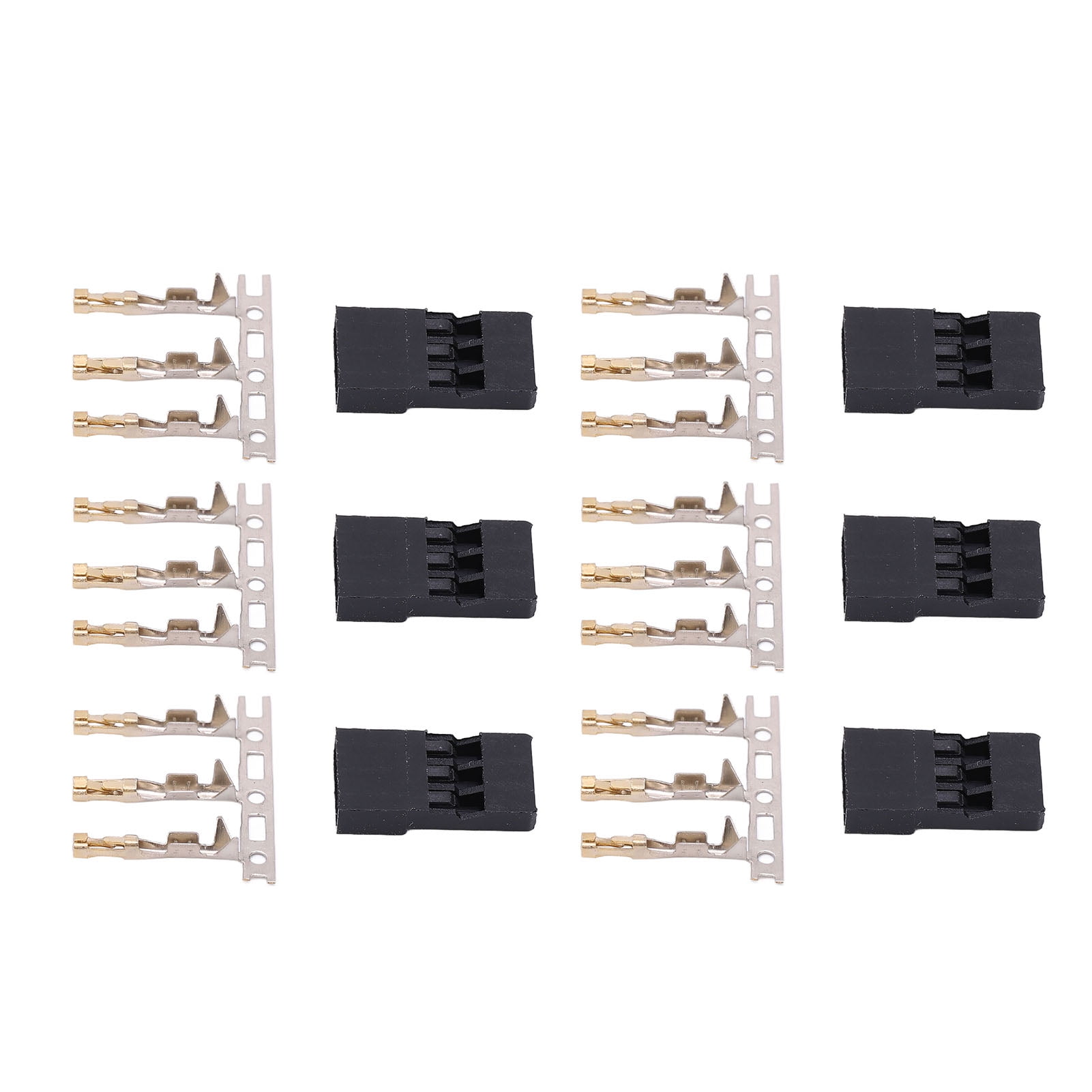 VUNIVERSUM Mr.stecker Modellbau® - Juego De 10 Cables De Servo De 20 Cm Con Conector JR Graupner Futaba Compatible Con Conector Macho Hembra Y Hembra De 26 AWG