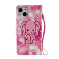 thumbnail image 4 of Allytech Flip PU Leather Case for iPhone 14 Plus 5G 2022 (6.1 inch), Hands Free Stand Magnetic Closure TPU Bumper Anti-Scratch Case for Apple iPhone 14 Plus, Cute Elephant, 4 of 5