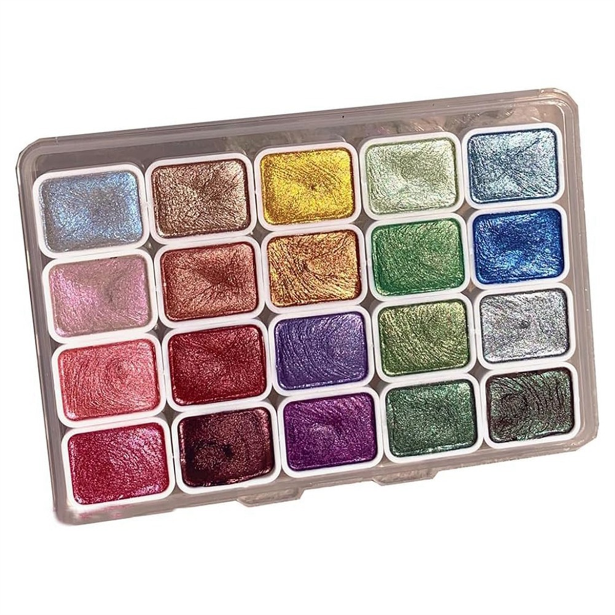 FLAVAS 60 Colors Watercolor Painting Set, Shimmer Metallics Watercolour