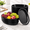 Black-60 Pcs 10.6 x6.7, variant on 60 Pack Black Fast Food Baskets 10.6 X 6.7 Inch Oval Plastic For Burgers Fries Sandwiches Hot Dogs Barbecues Picnics Parties Dura