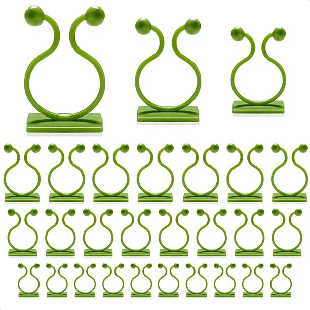 100 piezas de soporte para plantas, 3 tamaños, fijador de plantas trepadoras de pared, gancho autoadhesivo, soporte para enredaderas, clip de sujeción invisible para pared, clip de sujeción para vege