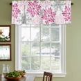 thumbnail image 3 of Pink Grey Christmas Snowflakes Curtain Valances for Windows, Kitchen Valance Window Treatments Panel 2 Pack, Winter Xmas Textured Rod Pocket Short Curtains for Bathroom Bedroom 42 x 12 Inch, 3 of 8