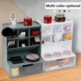 thumbnail image 4 of makeup organizer for Vanity with brush holders, skincare organizers with Drawer (Premium ABS, Waterproof and Dustproof), Ideal storage for Bathroom, d, 4 of 4