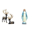 thumbnail image 1 of Elegante Escultura De Resina De Reno, Colección De Alce Y Estatuilla, Estatua De Ciervo Católica Religiosa Para Decoración De Mesa Y Gabinete., 1 of 8