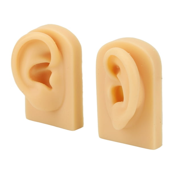 Piercing Practice Ear Model,1 Pair Silicone Ear Display Ear Model