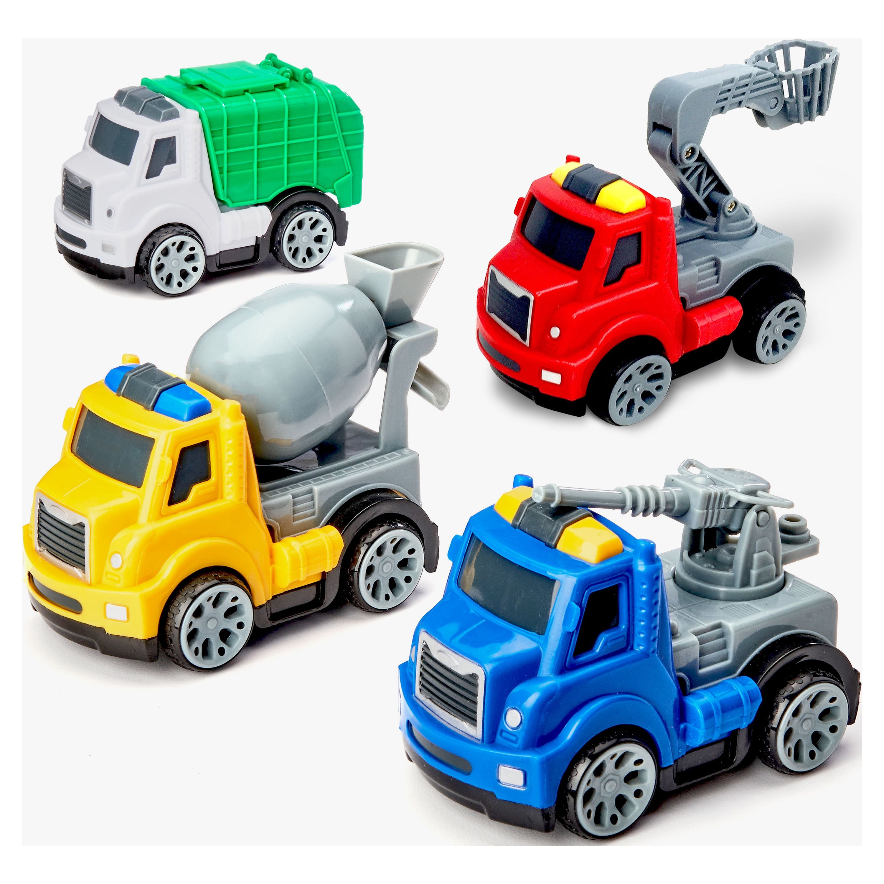 Kid Connection Friction Powered Utility Trucks Play Set, 4 Pieces - image 2 of 6