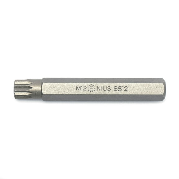 Genius Tools 12mm Hex Shank, M12 Triple Square Screwdriver Bit, 88mmL - 8512