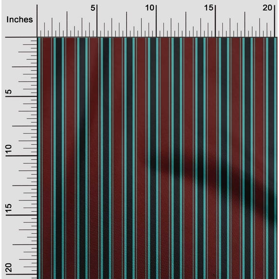 oneOone Georgette Viscose Maroon Fabric Striped Fabric For Sewing Printed Craft Fabric By The Yard 42 Inch Wide