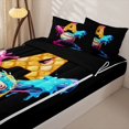 thumbnail image 3 of Homewish Letter A Dripping Waffle Baseball Print Zipper Twin Comforter Sets with Fitted Sheet and 2 Pillowcases,Sports Monogram Zipper Bedding Set For Kids Boys And Girls,Reversible,4 Pieces, 3 of 7
