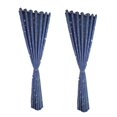 thumbnail image 2 of pitrice Chaud Argent Grande Étoile Lune Ombrage Rideaux Bleu Marine, 2 of 9