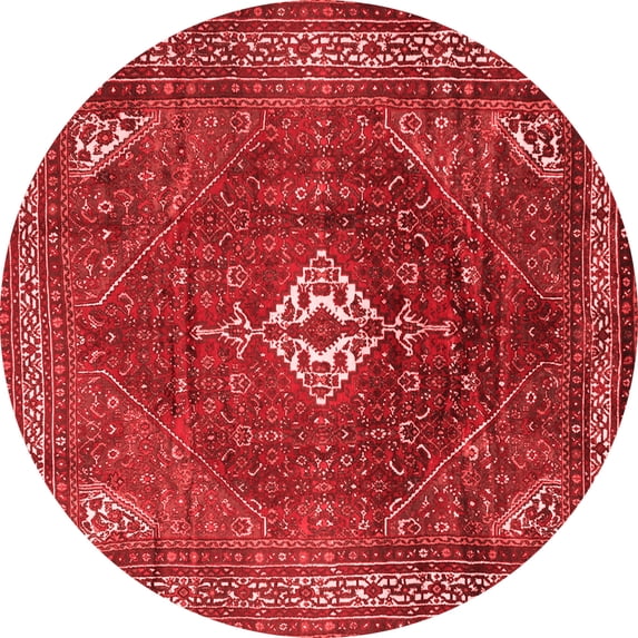 Ahgly Company Indoor Round Persian Red Traditional Area Rugs, 4' Round