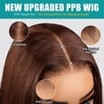 thumbnail image 4 of Cabello humano liso marrón Wigs FTQZKEY de 32 pulgadas, densidad 220, 4 of 9