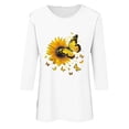 thumbnail image 4 of WJHWSX Tops for Women,Womens Fall Tops,Soft,Crew Neck,Printed,White,XL, 4 of 4
