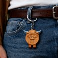 thumbnail image 4 of Anillo Highland Cow Llavero Bambú Animal Llavero Adorable Vaca Llavero Para DIY Bolsa Accesorios Regalo, 4 of 7