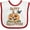 White and Red, variant on Inktastic Happy Halloween Kittens in a Pumpkin Boys or Girls Baby Bib