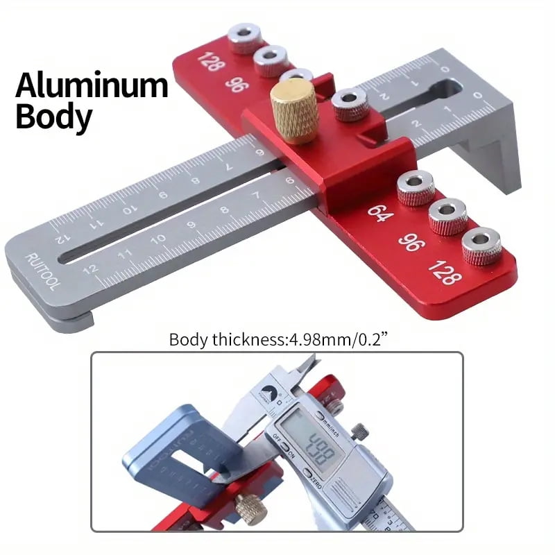 Woodworking Drill Punch Locator Jig Hole Punch Tool For Handles And Pulls Hole Drill Guide Cabinet Handle Knob Template Locator