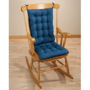 Polyester Tufted Rocker Cushion Set, Solid Color - Blue