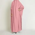 thumbnail image 4 of JBXKXYW Casual Dresses For Women Women Long Sleeve Abaya Muslim Prayer Dress 1 Piece Arab I Slamic Clothes Hooded Maxi Dress Womens Dresses (Pink,One Size), 4 of 4