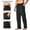 Black, variant on Men's Cotton Yoga Sweatpants Athletic Lounge Pants Open Bottom Casual Relaxed Fit Jersey Pants for Men with Pockets Size S-2XL Navy