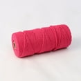 thumbnail image 1 of Nvzi Cordón de macramé de 4 mm x 110 yardas Cuerda de algodón de macramé natural Cuerda de macramé de colores Cordón de algodón suave Suministros de macramé Cuerda para de macramé, Rosa, 1 of 4