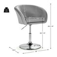 thumbnail image 2 of Gymax Set of 2 Modern Velvet Chair Height Adjustable Bar Stool Swivel Grey, 2 of 10