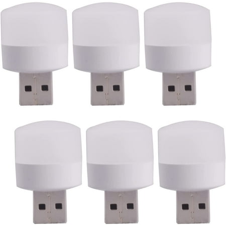 

USB LED Night Light 6 PCS Stylish and Convenient Mini Night Light Ldeal for Computers Portable Power Supplies Cars and Other USB