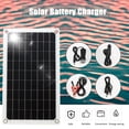 thumbnail image 2 of 12V 20W Solar Panel Monocrystalline Silicon Solar Cell with Dual USB Car Charger Lighter Alligator, 2 of 8
