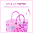 thumbnail image 7 of MODEBYME Girls Light Up Rain Boots Toddler Kids Waterproof Glitter Boots with Easy on Handles, Pink, Size 9, 7 of 7