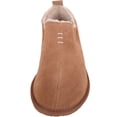 thumbnail image 2 of Mens Genuine Sheepskin Easy Slip On Twin Gusset Winter Slipper Boot - Chestnut - US 12, 2 of 7