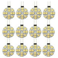 thumbnail image 2 of 12PCS G4 Lights LED Bulbs Side Pin Base Round G4 5050 12SMD LED RV Light Home Light, Warm White, 2 of 5