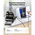 thumbnail image 3 of Airbrush Kit, 1/6 HP Compressor with Tank, Dual-Action Professional Airbrush, Hose, Acrylic Paint, 2 Fans, for Cake Decorating, Model Painting, Nail Art, 3 of 10