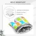 thumbnail image 5 of A Pair Of Heat Insulation And Anti-Perm Gloves 7×11in Thick Anti-Perm Palm With Silicone Piece Lanyard Design Is Easy To Hang Cancer Awareness Ribbon Pattern - Neon Vibrance, 5 of 8