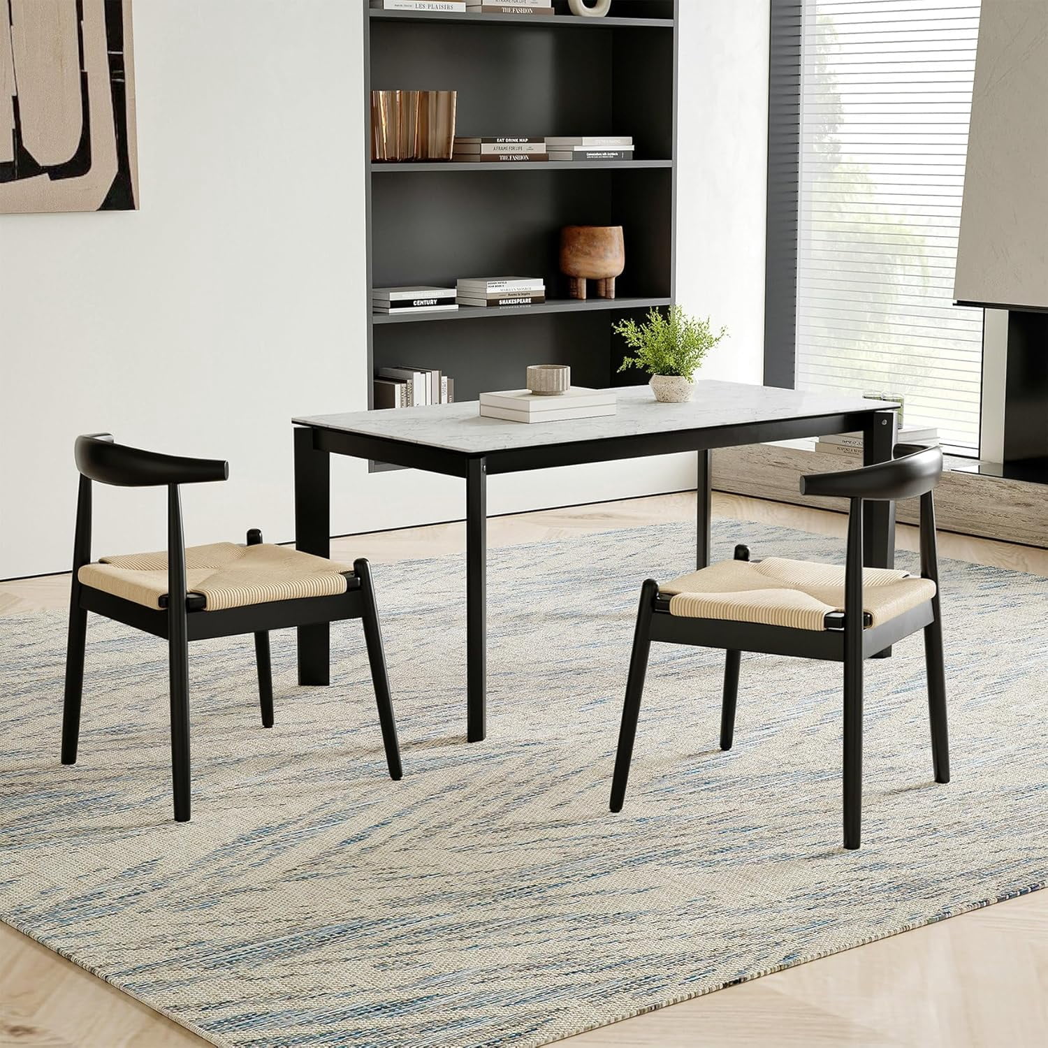 STARY Dining Chairs Set of 2, Mid Century Modern Kitchen & Dining Room Chairs for Dining Room,Dining Table Chairs with Solid Wood Legs