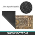thumbnail image 7 of Farmhouse Brown Boho Rugs and Mats Non Skid Washable Absorbent Microfiber Soft Kitchen Mat for Floor Set Of 2 Decor Stain Resistant 17"x47"+17"x30", 7 of 7