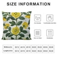 thumbnail image 6 of CMMY Flower Farmhouse Decorative Throw Pillow Cover  2pcs, Cottage Floral Green Leaves Pattern, Canvas Cushion Case for Sofa Couch Bed Living Room(Yellow Flowers) 20x20in, 6 of 6
