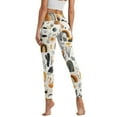 thumbnail image 2 of Renewold Abstract Boho Geometric Art Floral Yoga Pants with Pockets for Women High Waisted Workout Yoga Pants Tummy Control Buttery Soft Compression Pants Sportswear Non See-Through, M, 2 of 8