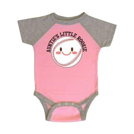 

Inktastic Auntie s Little Rookie- baseball Gift Baby Boy or Baby Girl Bodysuit