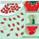 thumbnail image 5 of 40Pcs Alloy Enamel Pendants Strawberry Light Gold 20x10mm, 5 of 6