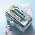 thumbnail image 4 of fashionhome Pill Case with Handle Large 2-layers Drawer Family First Aid Kit Storage Box Household Multi-functional Plastic Container Home Pink Extra large, 4 of 9