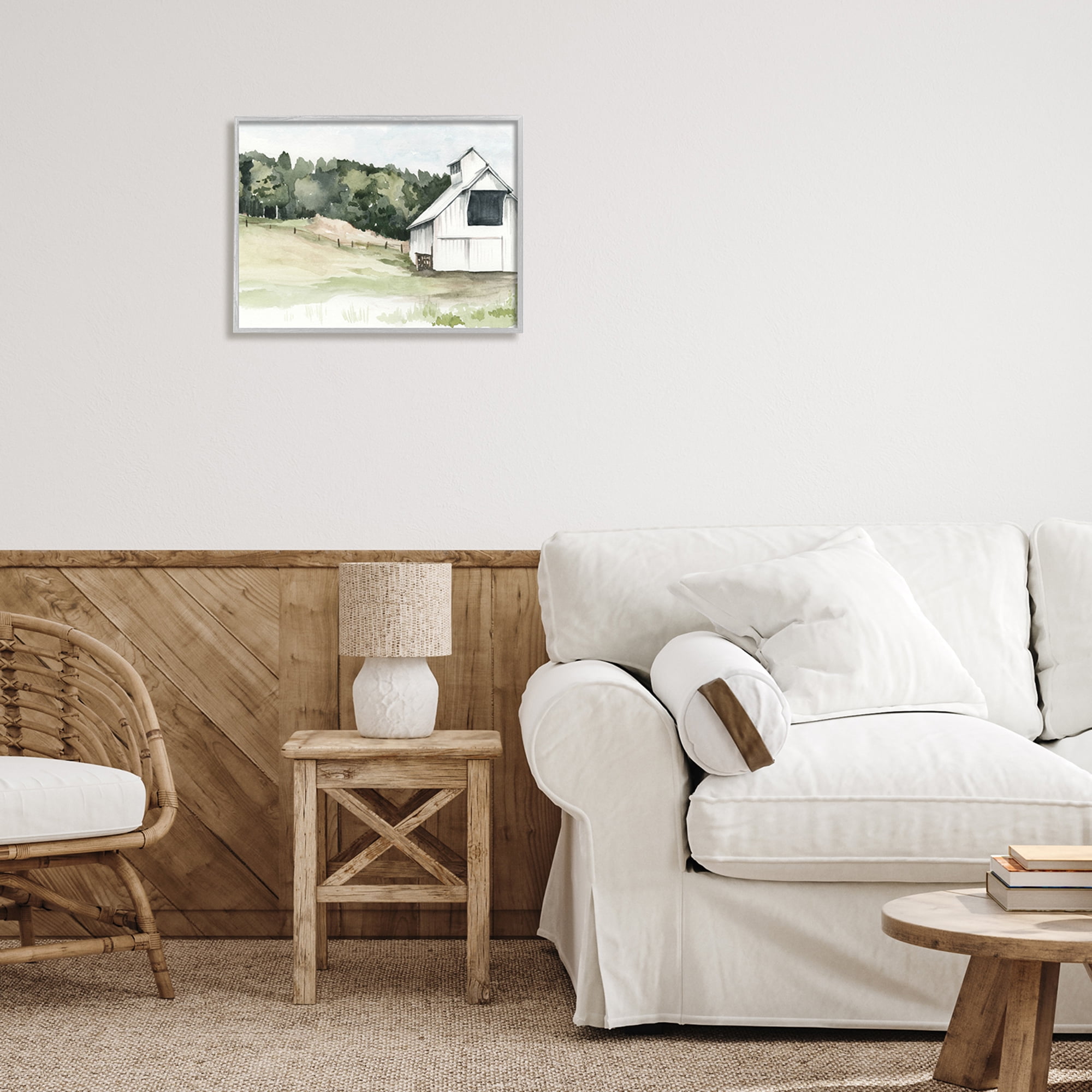 Stupell Industries Quiet Countryside Farmhouse Cottage Green Pasture , 20 x 16, Design by Jennifer Paxton Parker