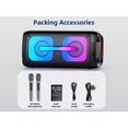 thumbnail image 4 of Gesnada Karaoke Machine for Adult with 2 Wireless Microphones,Bluetooth Speaker and Dual 4" Woofer for Party,Gifts, 4 of 15