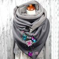 thumbnail image 2 of Foulard à Boutons Chauds Hiver en Coton Imprimé Papillon pour Femmes, 2 of 3