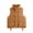 Coffee, variant on HOMBOM Womens Trendy Puffer Vest Sleeveless Zipper Coats Short Brown Waistcoat with Pockets Stand Collar Lightweight for Women