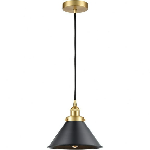 616-1PH-SG-M10-BK Innovations Lighting Briarcliff - 1 Light Mini Pendant In Traditional Style-8.88 Inches Tall and 10 Inches Wide-Satin Gold