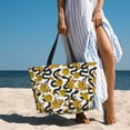 thumbnail image 3 of Wukai Snake And Rose Print Zipper Bag,large Beach Tote Bag,Waterproof Sandproof Bag,Grocery and Picnic Tote Travel Bag, 3 of 5