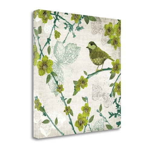 Tangletown Fine Art Birds And Butterflies II By Tandi Venter, Gallery Wrap Canvas