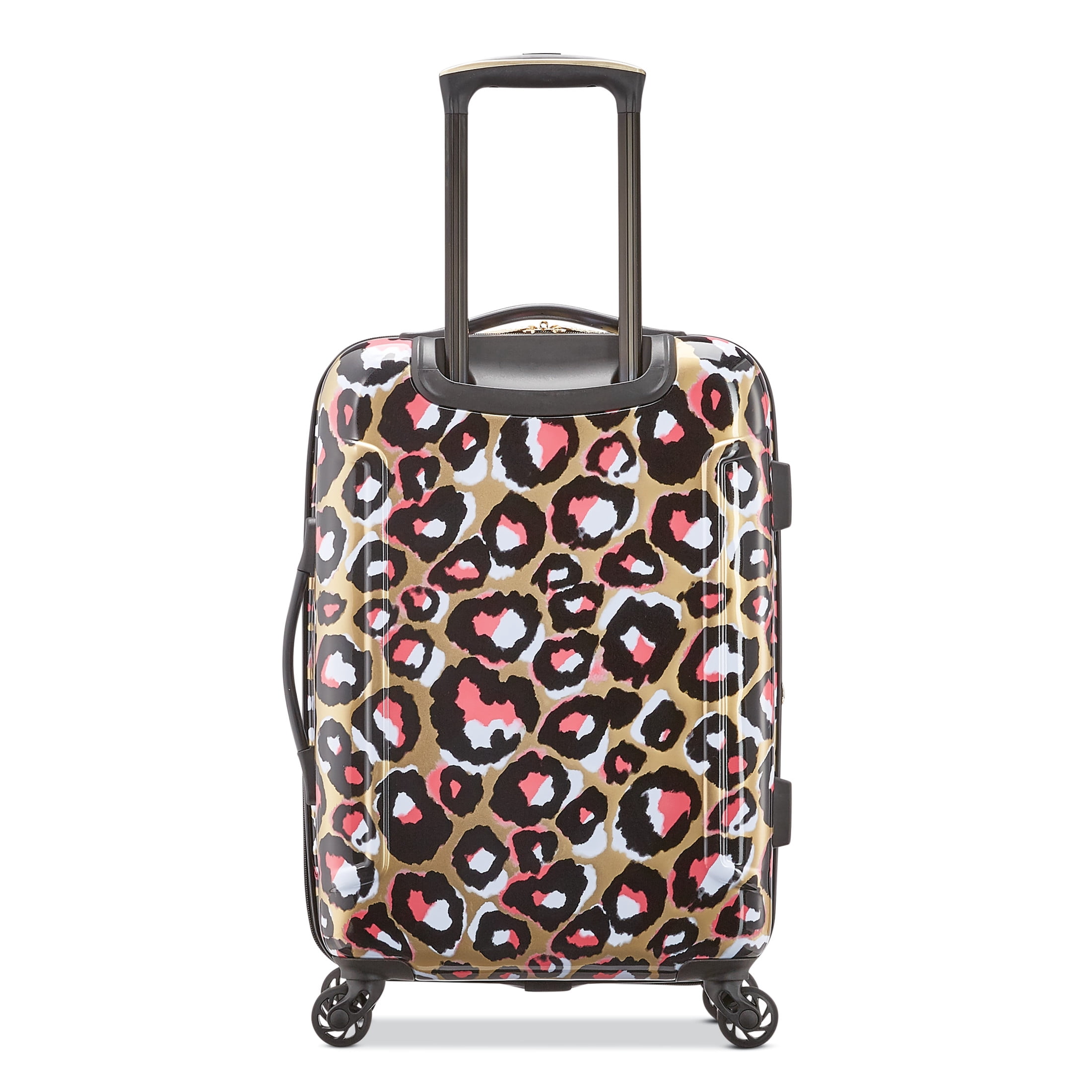 American Tourister Arabella Hardside Carry on Luggage with Spinner Wheels - Leopard Gold