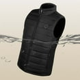 thumbnail image 5 of BiZtdJrK Men Casual Heated Vest Stand Collar Multi Heating Zones Rechargeable Winter Warm Puffer Vests Big and Tall Sleeveless Solid Quilted Jacket with Zipper Pockets Black L, 5 of 10