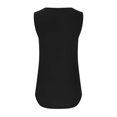 thumbnail image 7 of JINMGG Women's Fashion Solid Color Square Neck Comfortable Loose T-Shirt Sleeveless Blouse Casual Tops Black M, 7 of 7